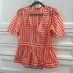 Oliphant XS light cotton stripe top. Excellent condition.
